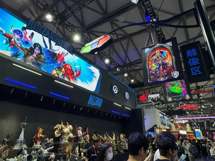 ChinaJoy,暴雪,手办,明末：渊虚之羽,试玩,玩家,展览会,上海,数码互动娱乐,展台