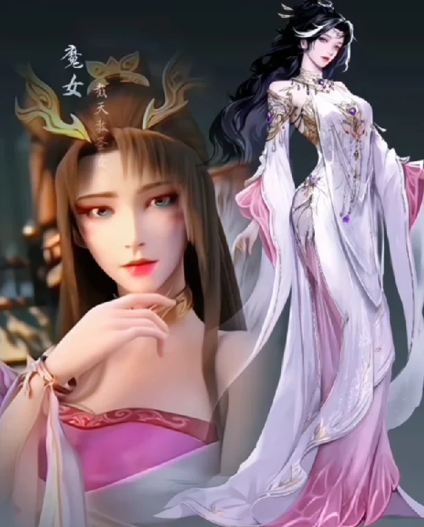 完美世界魔女真身建模超绝！黑白散发紧身衣，身材数据又调整