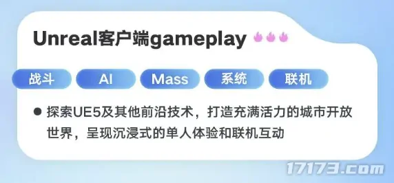 虚幻引擎5,城市开放世界,3A电影级叙事,多职业战斗,Mass AI,真恋爱养成,人文沙盒,程序化生成,AI Workflow,NPC互动