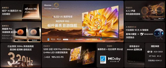 巅峰画质,影游旗舰！海信电视E8Q Pro发布：2025 Mini LED画质天花板,海信电视,E8Q Pro,Mini LED