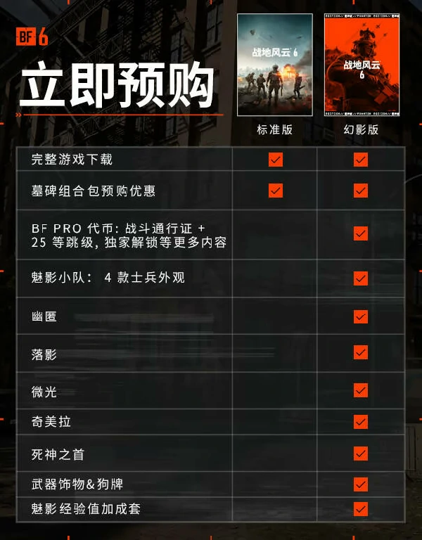 战地6,魅影版,标准版