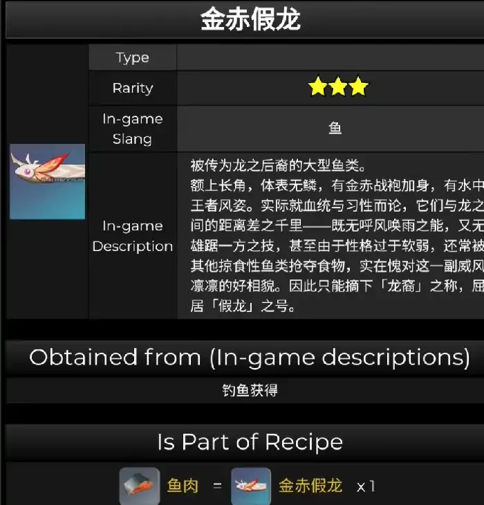 假龙及炮鲀鱼图鉴大全汇总,原神