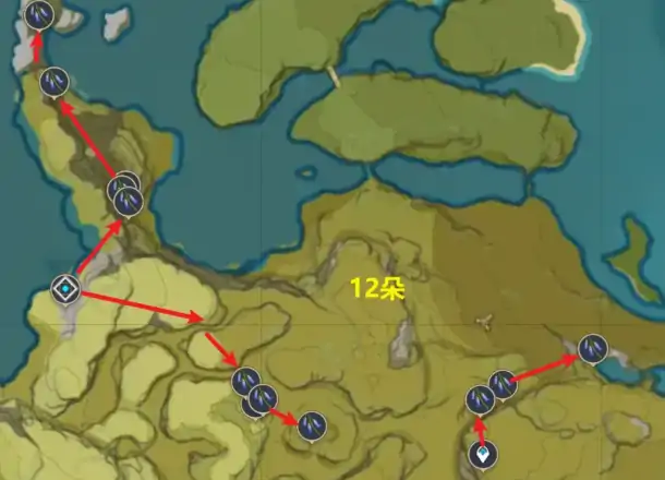 原神琉璃袋快速采集路线,原神