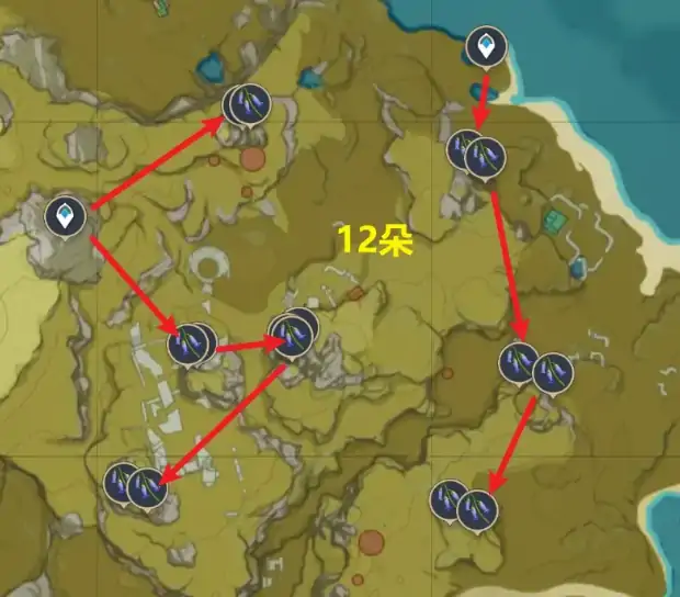 原神琉璃袋快速采集路线,原神