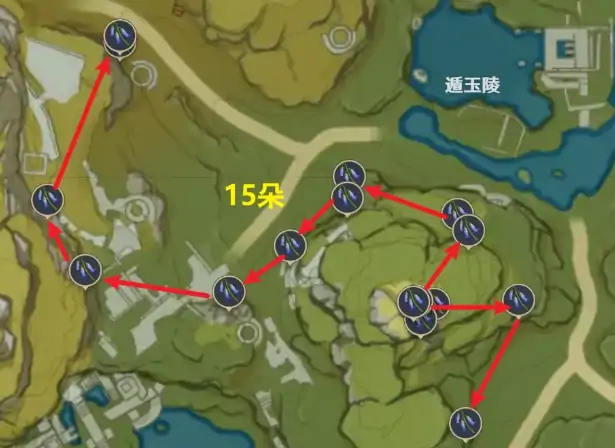 原神琉璃袋快速采集路线,原神