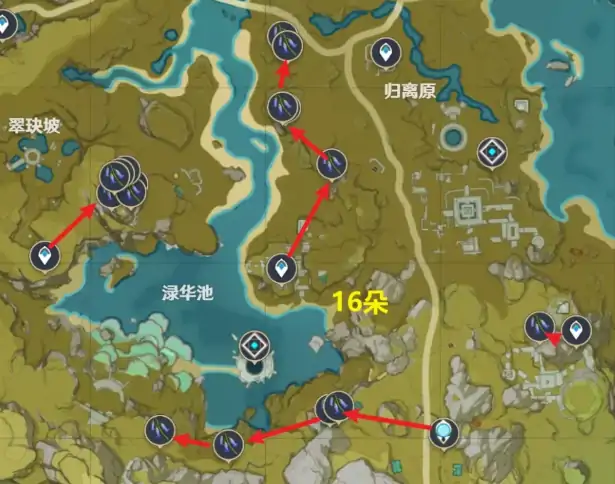 原神琉璃袋快速采集路线,原神