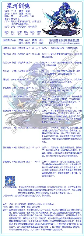 星河剑魂技能表