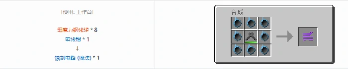 格雷科技6电路合成表大全,我的世界