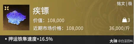 永劫无间摸金疾镖铭文全解析