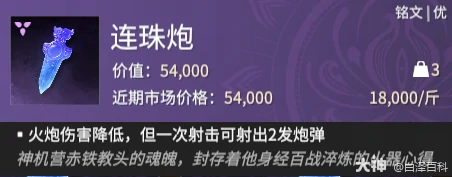 永劫无间摸金连珠炮铭文全效果解析