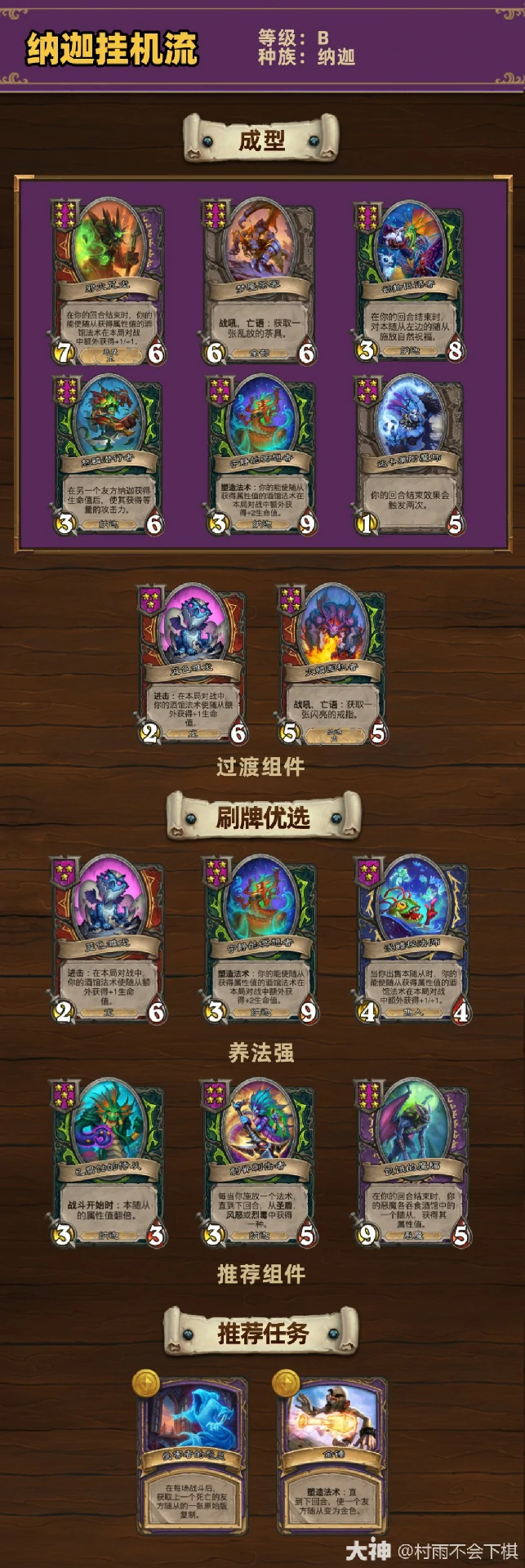33.2.2酒馆战棋纳迦挂机流玩法攻略,炉石传说