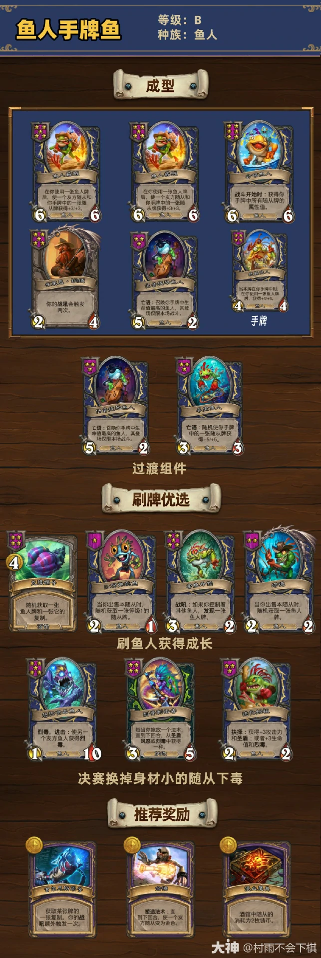 33.2.2酒馆战棋鱼人手牌鱼玩法攻略,炉石传说