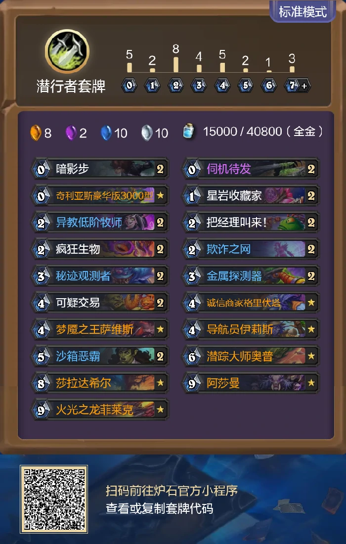 炉石传说安戈洛龟途节奏贼卡组代码分享,炉石传说