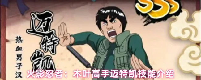体术巅峰！迈特凯一脚差点踢出大结局
