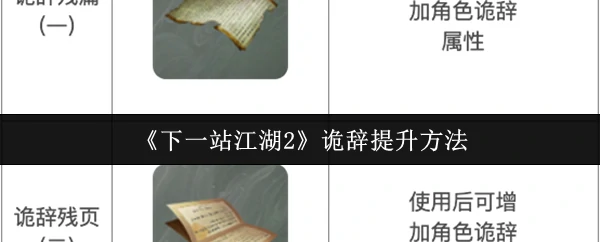 江湖2诡辞速成秘籍 3步提升技巧大公开