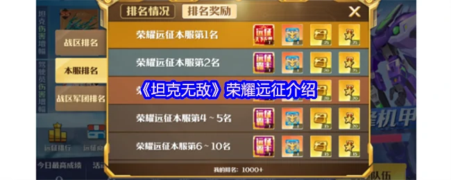 坦克无敌：征战荣耀之路，开启热血远征！