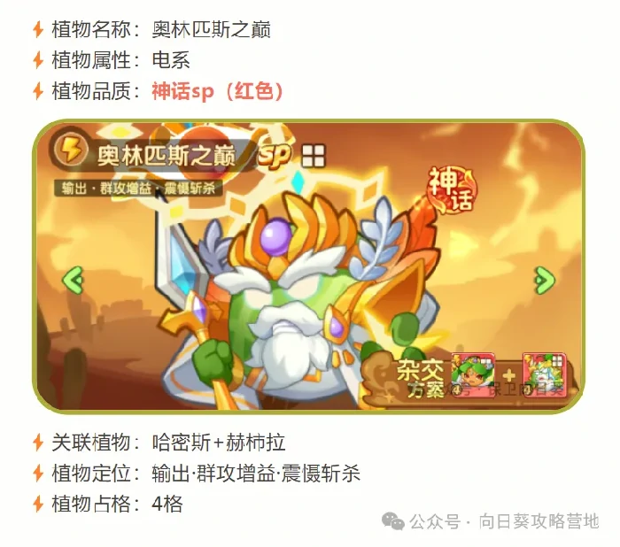 保卫向日葵SP奥林匹斯之巅抽卡价值大揭秘