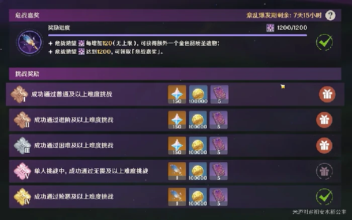 5.7版本幽境危战奖励全解析