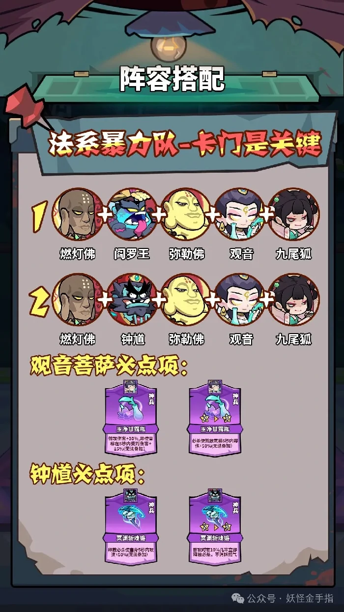 妖怪金手指灼烧队攻略,妖怪金手指阵容搭配推荐