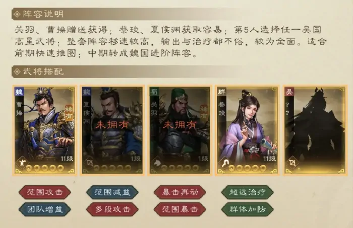新三国志曹操传平民阵容怎么选择,新三国志曹操传平民阵容搭配方法