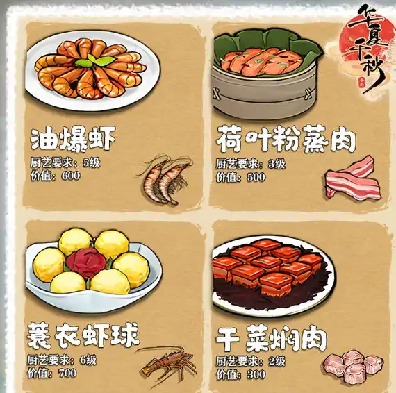 华夏千秋菜谱选择指南,华夏千秋菜谱哪个好