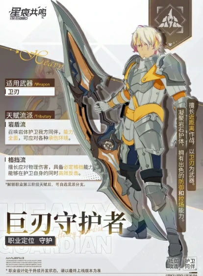 星痕共鸣守护职业对比