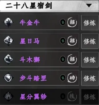 下一站江湖2二十八星宿剑技能全解析
