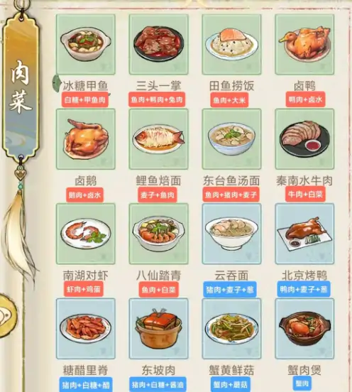 华夏千秋菜谱有哪些,华夏千秋菜谱介绍