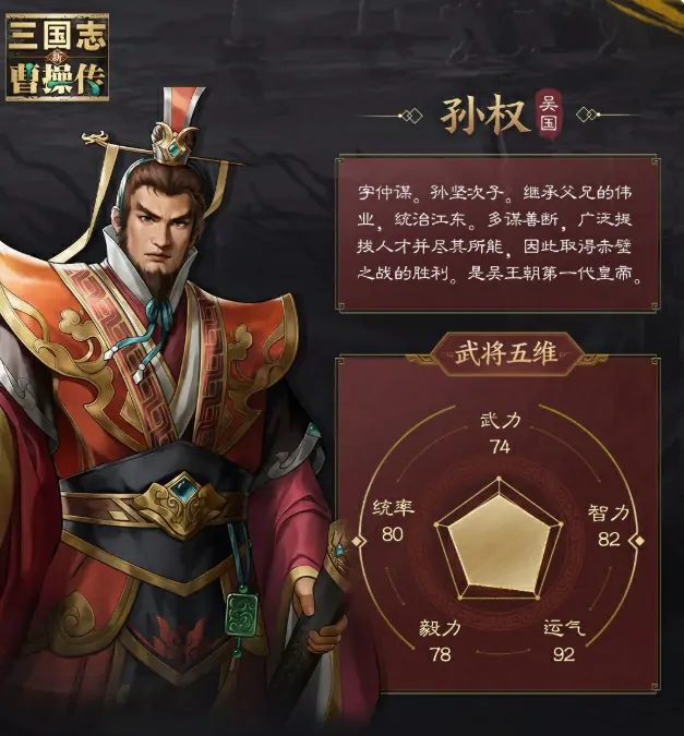 孙权技能全解析：曹操传最强武将实力大揭秘！