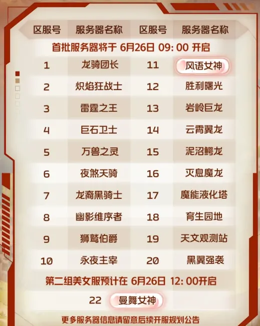龙石战争开服时间曝光！首批服务器名单抢先看