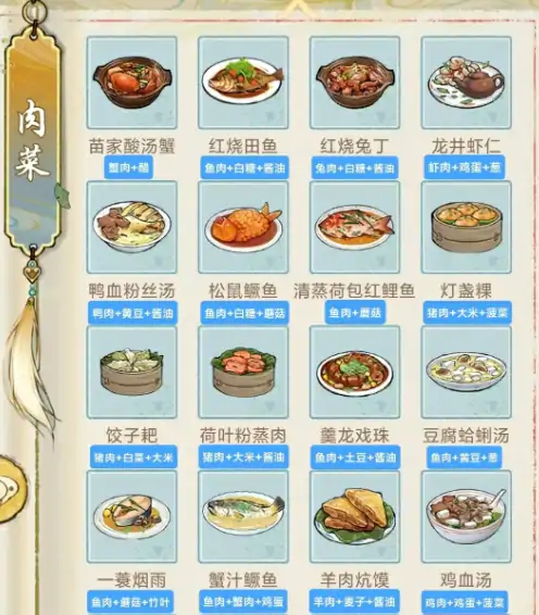 华夏千秋菜谱有哪些,华夏千秋菜谱介绍