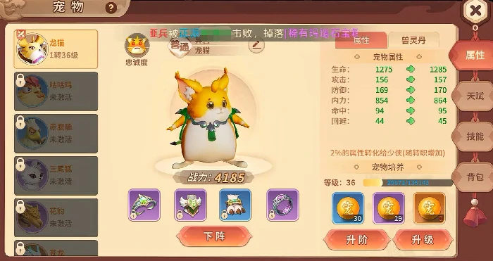 热血江湖归来宠物系统介绍,热血江湖归来宠物攻略