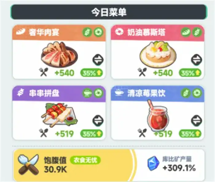 曙光重临食堂搭配攻略 曙光重临食堂菜单怎么搭配